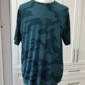 Under Armour Men’s Teal Camo Performance T-Shirt | XXL | Athletic Short Sleeve